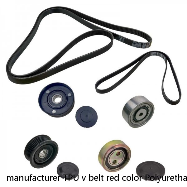 manufacturer TPU v belt red color Polyurethane conveyor belt
