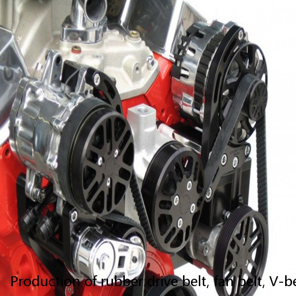Production of rubber drive belt, fan belt, V-belt